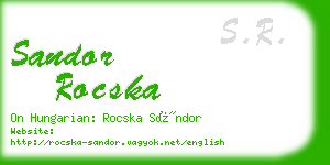 sandor rocska business card